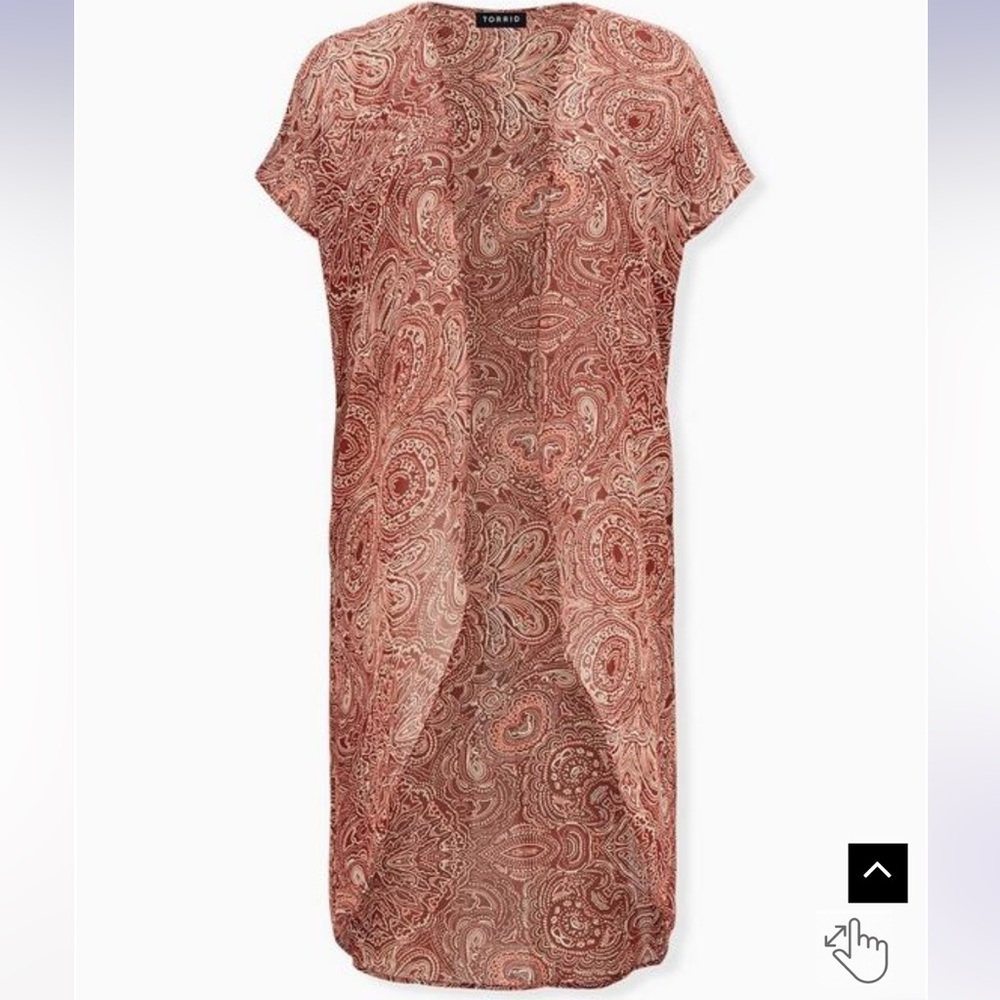 Torrid Medallion Chiffon Maxi Kimono 3/4